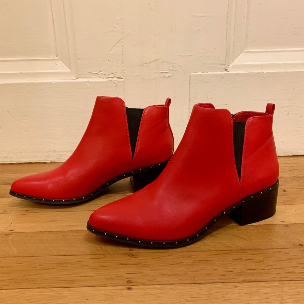 Bar III Hot Red Booties